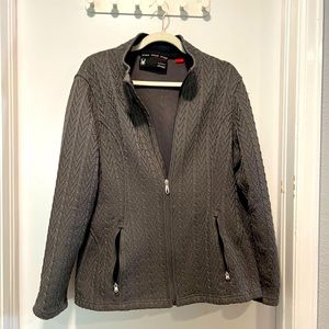 Spider cable knit jacket